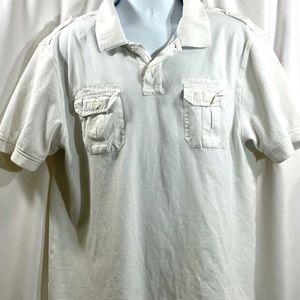 Tommy Hilfiger White Double Pocket Polo 2XL Slim